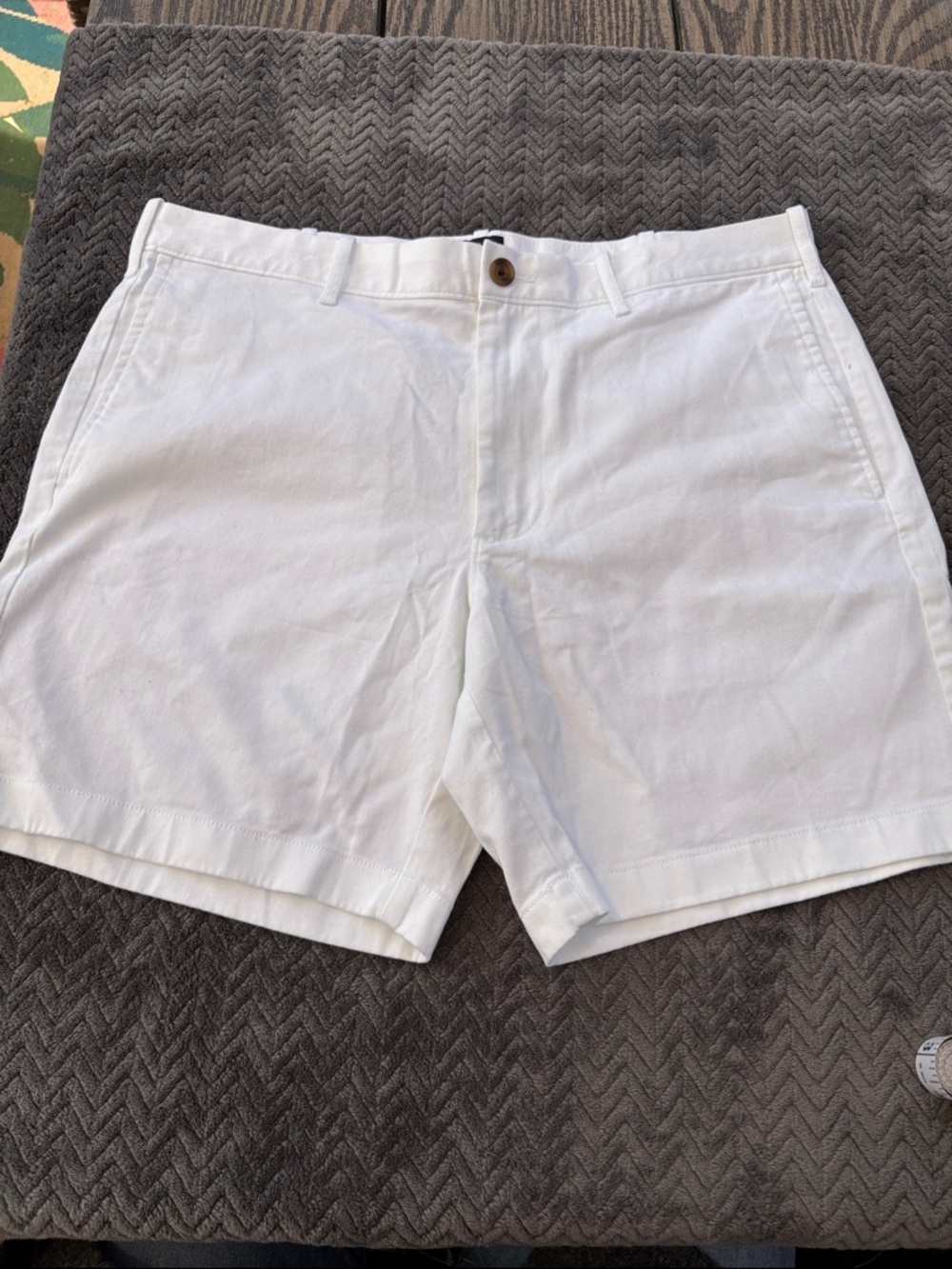J. Crew White Flat Front Casual Cotton Shorts